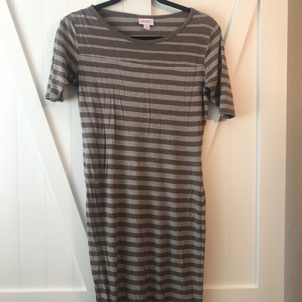LuLaRoe Julia striped dress size small